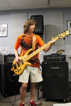 One of our head bass students, Derek Wall.