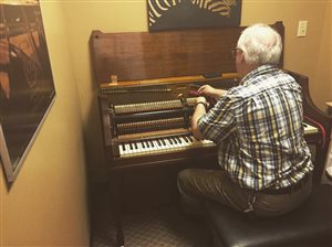Our piano tuner, Ric Moor! Thank you for keeping us in tune, Ric!